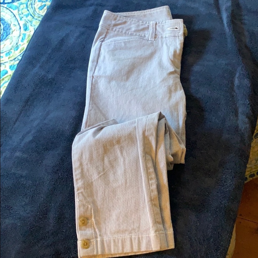Loft striped Capri pants